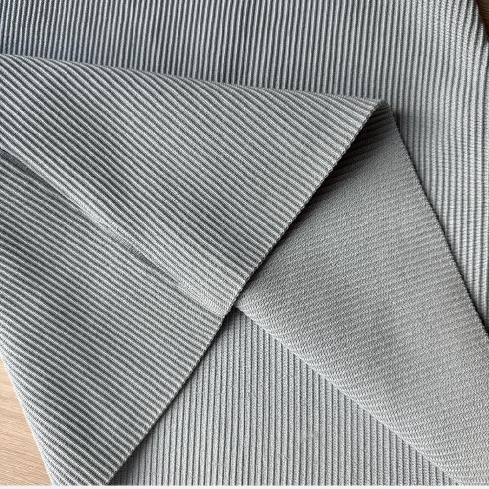 Gray Ribbed Mini Dress - Picture 5 of 5